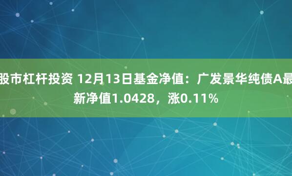 股市杠杆投资 12月13日基金净值：广发景华纯债A最新净值1.0428，涨0.11%